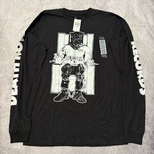 Ripple Junction Black Death Row Records Long Sleeve Shirt